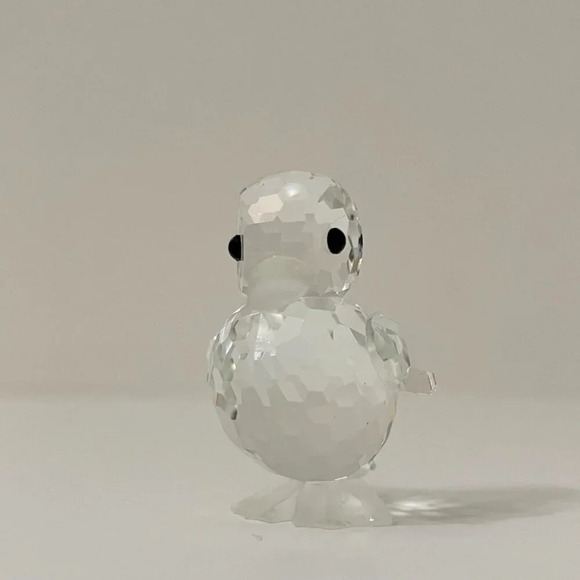 Crystal Glass Duck Figurine Miniature Figure 1.5 Inch Chip - Picture 2 of 16